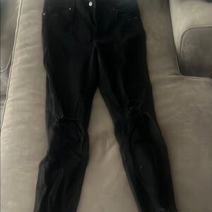 Joe's Jeans Black Skinny Distressed Jeans